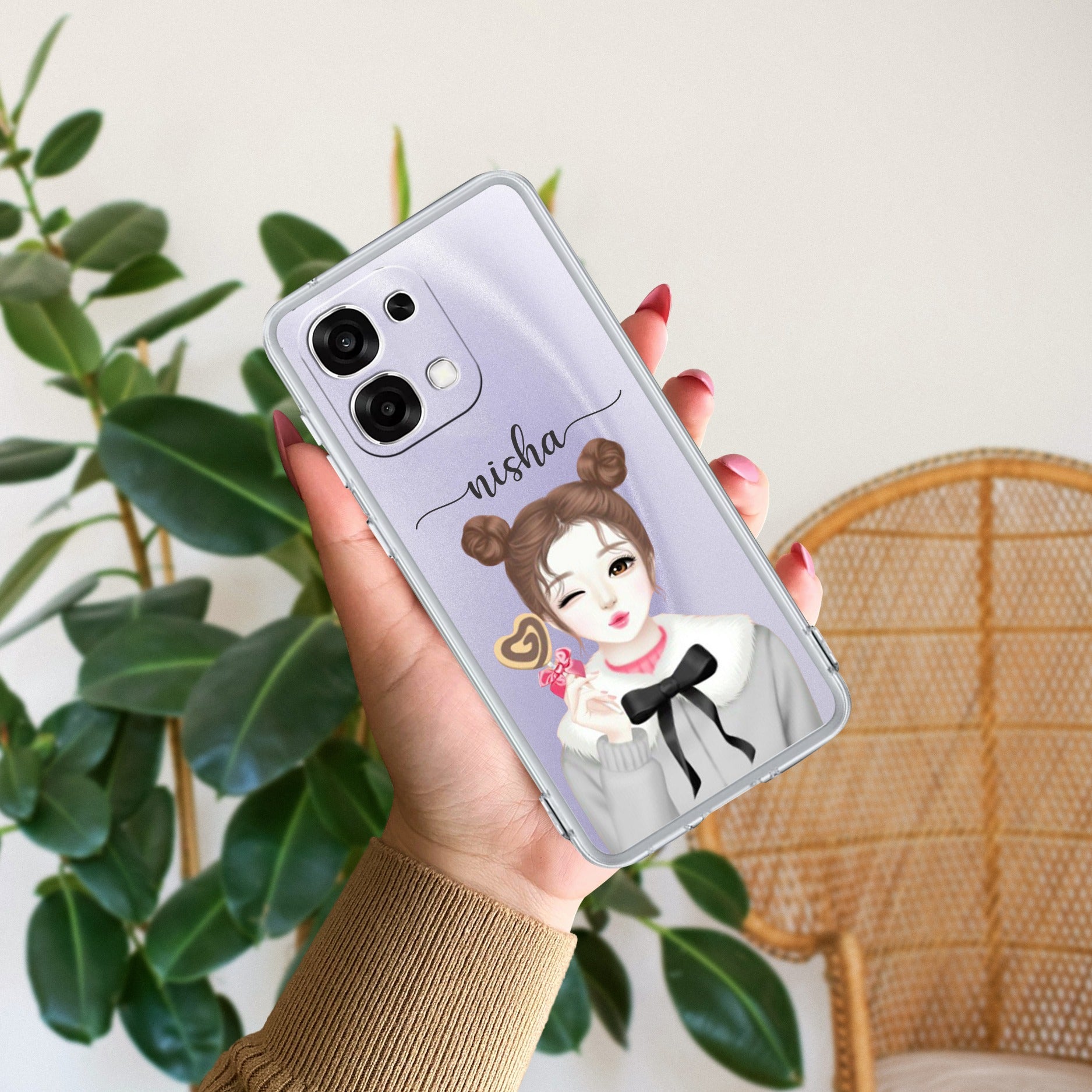 Candy Wink Customize Transparent Silicon Case For Oppo F33 5G