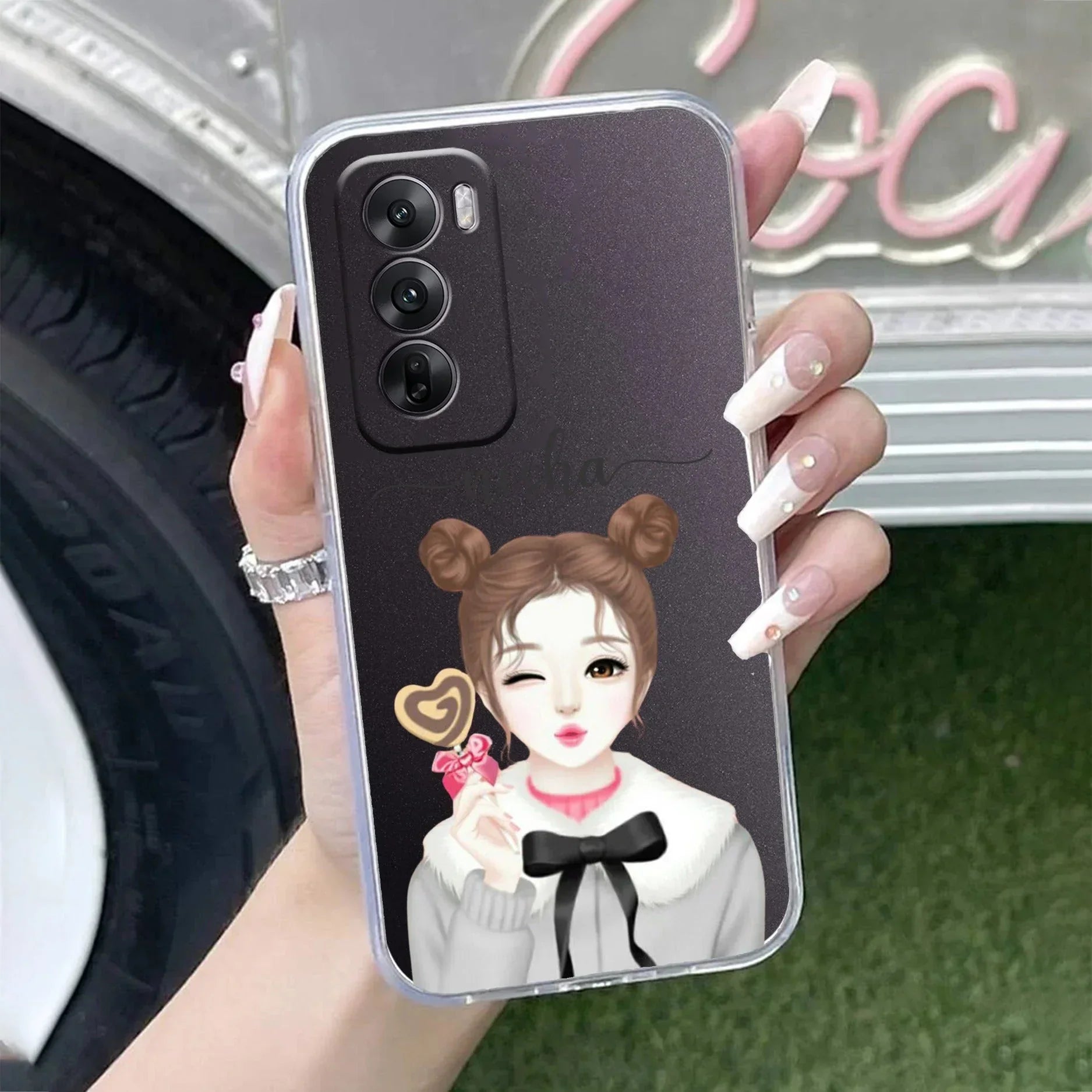 Candy Wink Customize Anti Yellow Case For Oppo Reno 12 Pro 5G