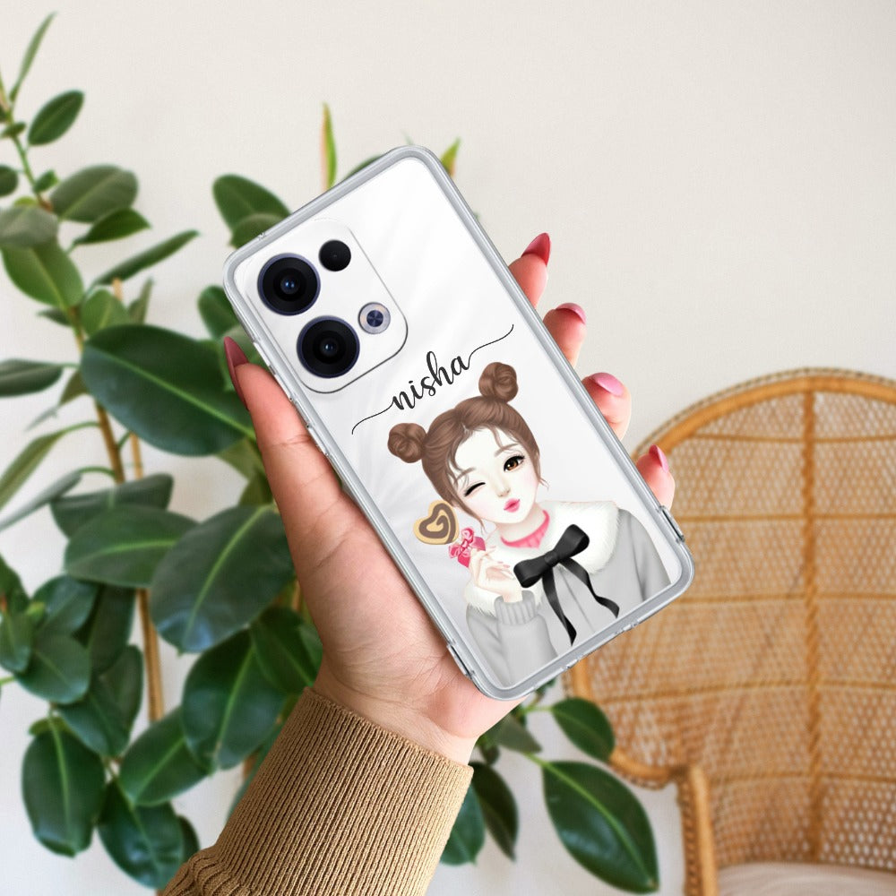 Candy Wink Customize Transparent Silicon Case For Oppo