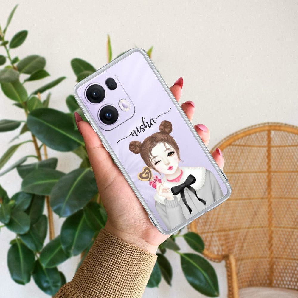 Candy Wink Customize Transparent Silicon Case For Oppo
