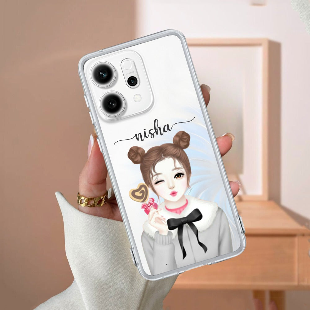 Candy Wink Customize Transparent Silicon Case For Oppo