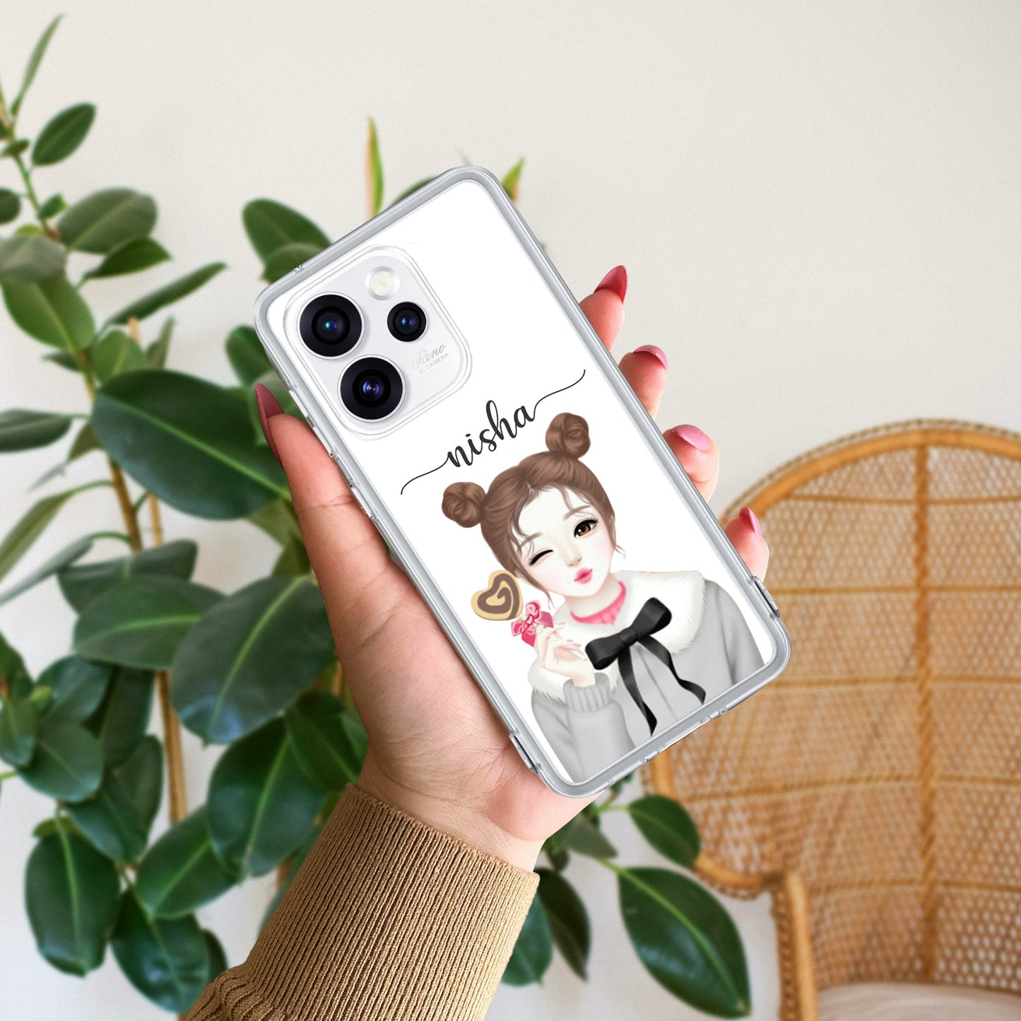 Candy Wink Customize Transparent Silicon Case For Oppo