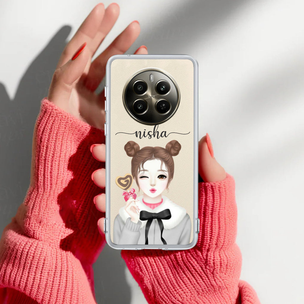 Candy Wink Customize Transparent Silicon Case For Realme 13 Pro 5G