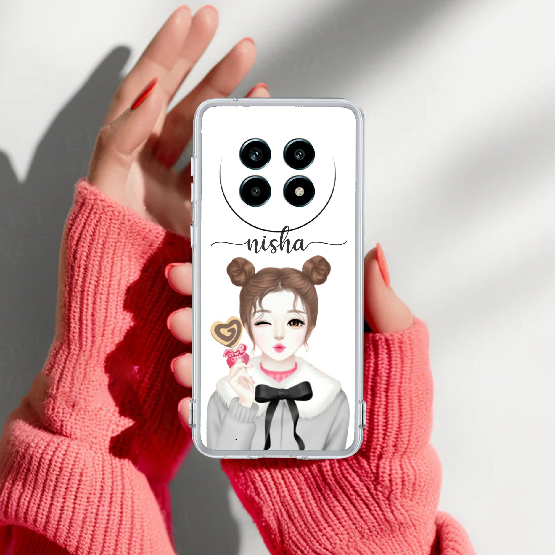 Candy Wink Customize Transparent Silicon Case For Realme 14 Pro Lite 5G