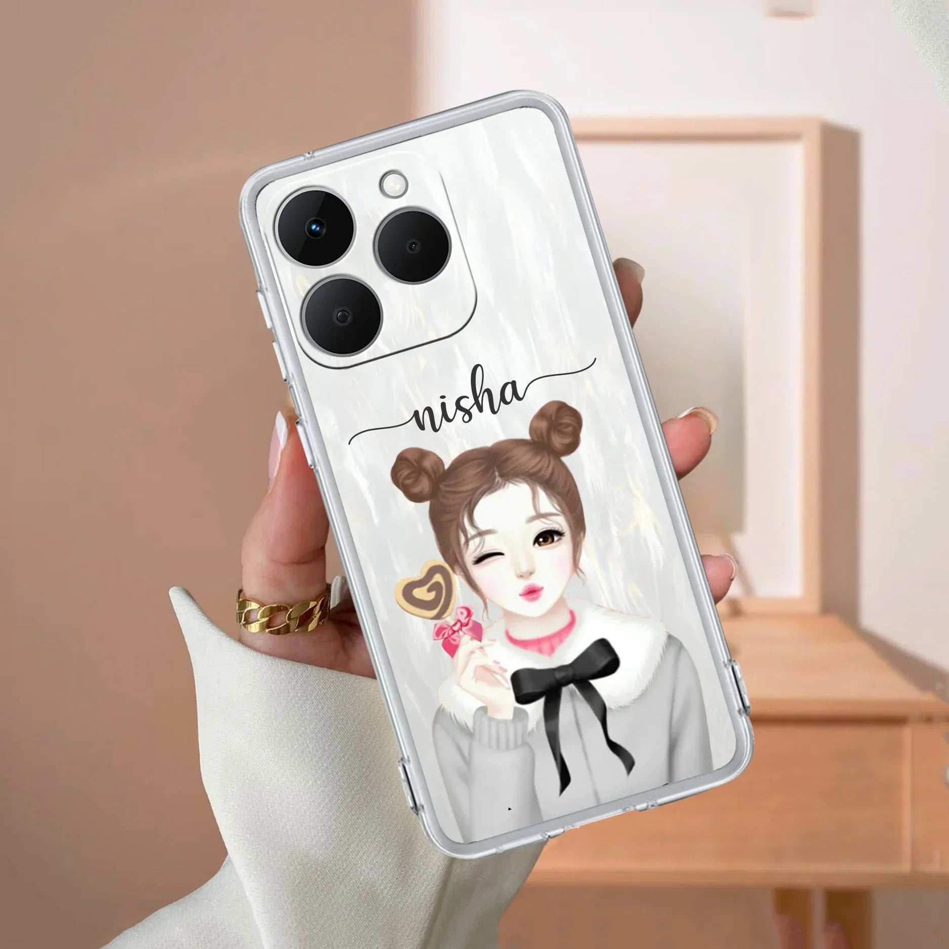Candy Wink Customize Transparent Silicon Case For Realme P1 5G