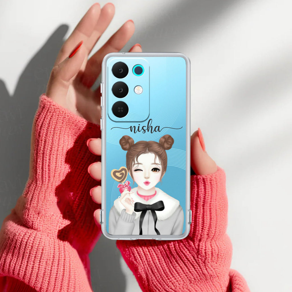 Candy Wink Customize Anti Yelllow Case For Realme 15X 5G