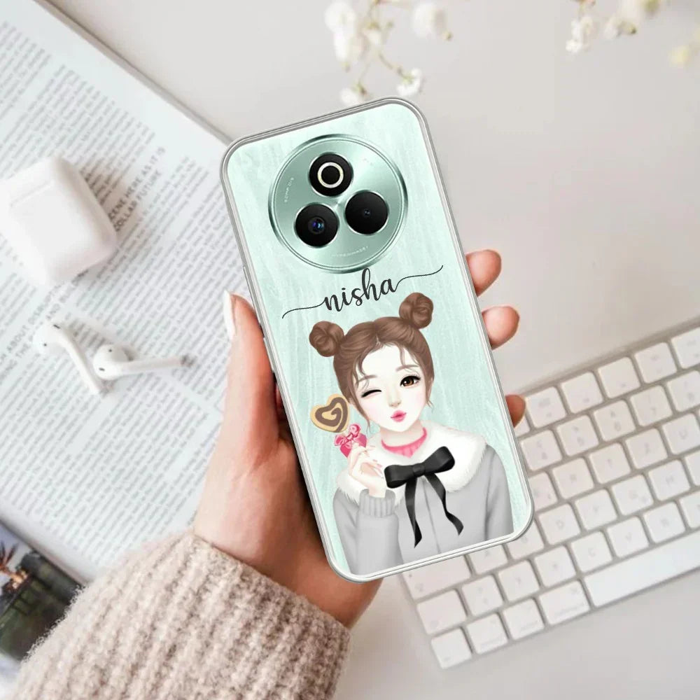 Candy Wink Customize Transparent Silicon Case For Realme 12 5G