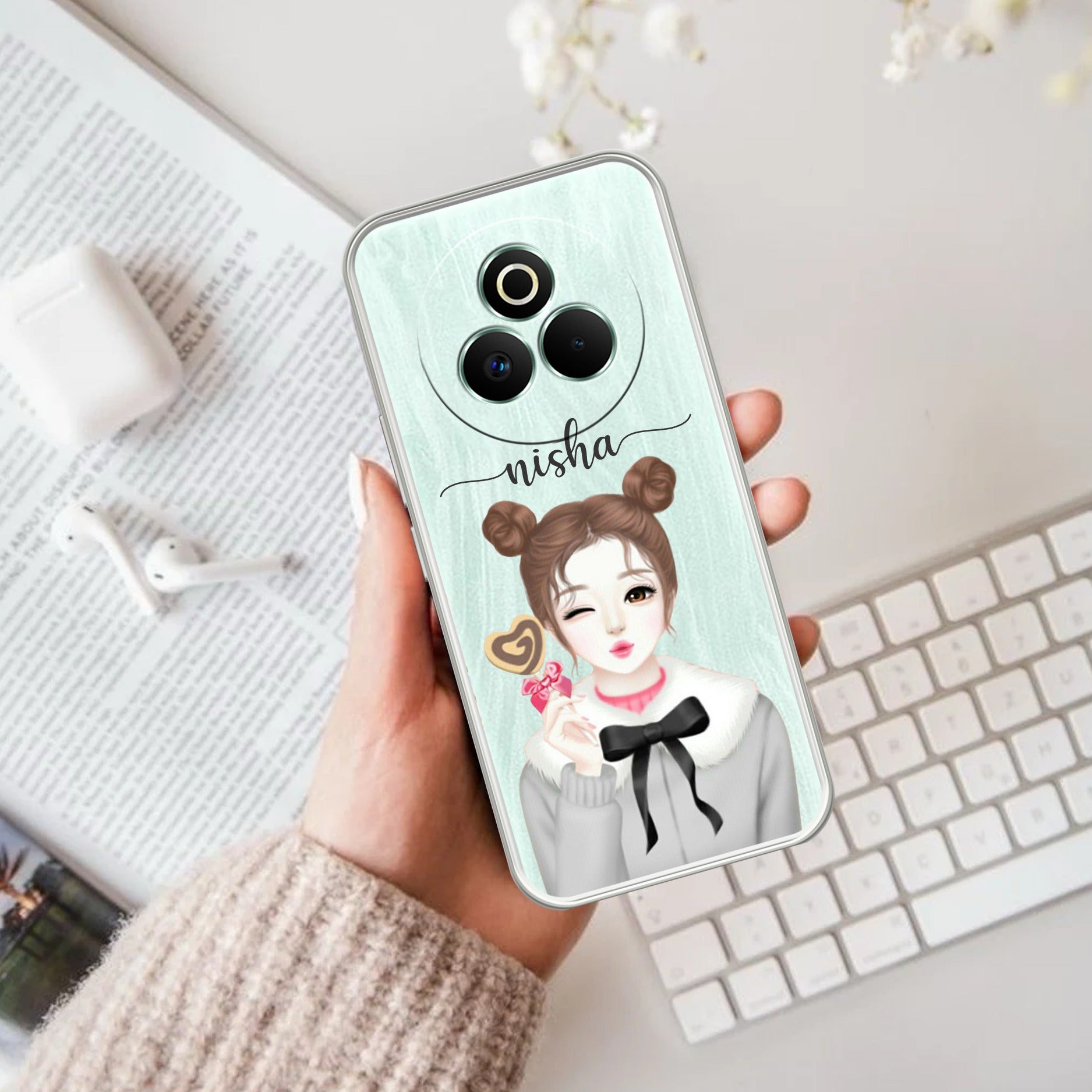 Candy Wink Customize Transparent Silicon Case For Realme P3 Pro 5G