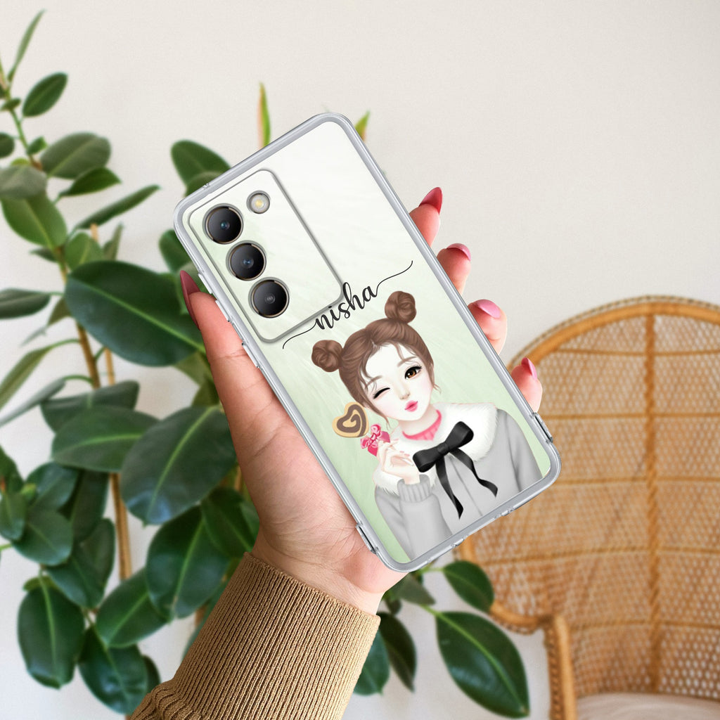 Candy Wink Customize Transparent Silicon Case For Vivo