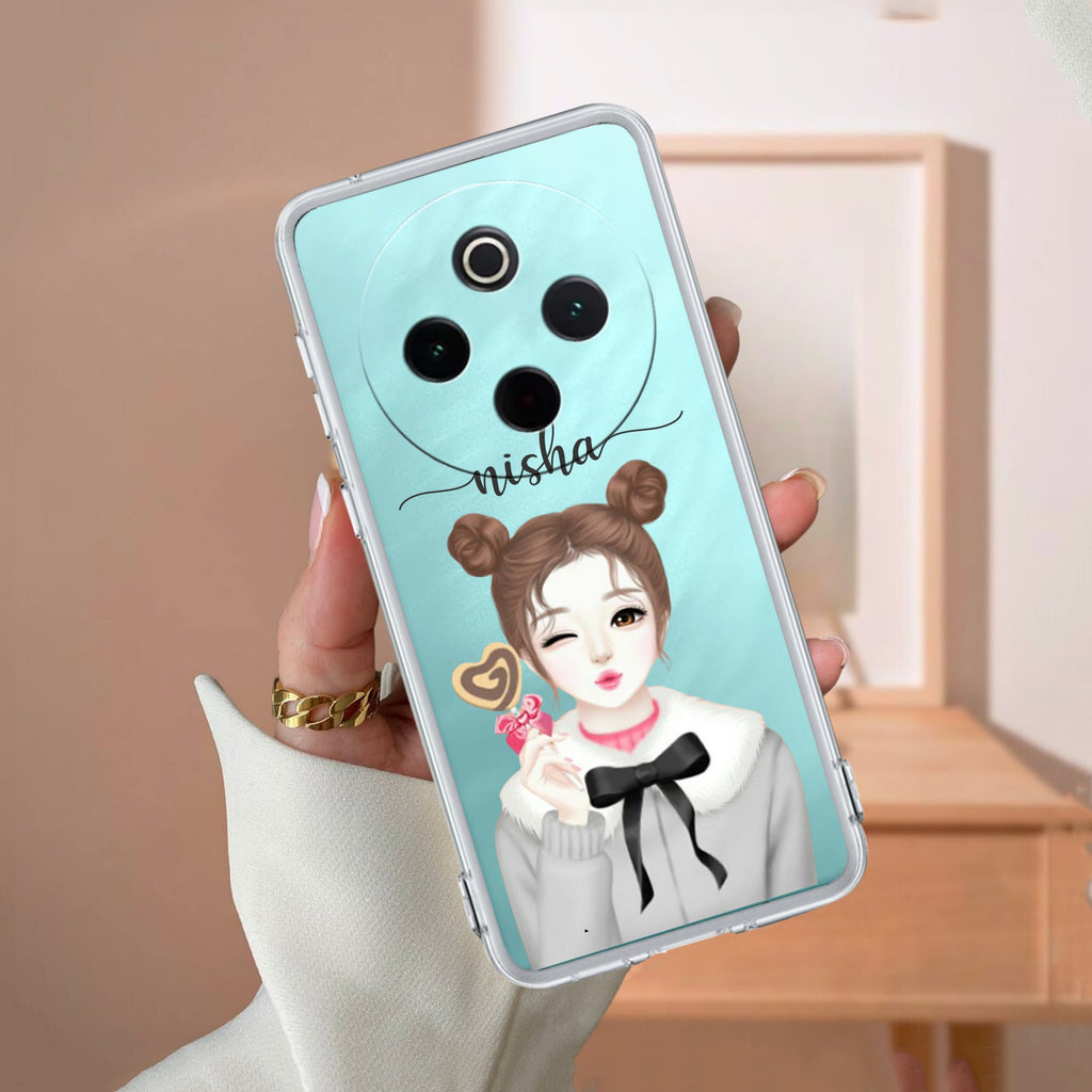 Candy Wink Customize Transparent Silicon Case For Vivo
