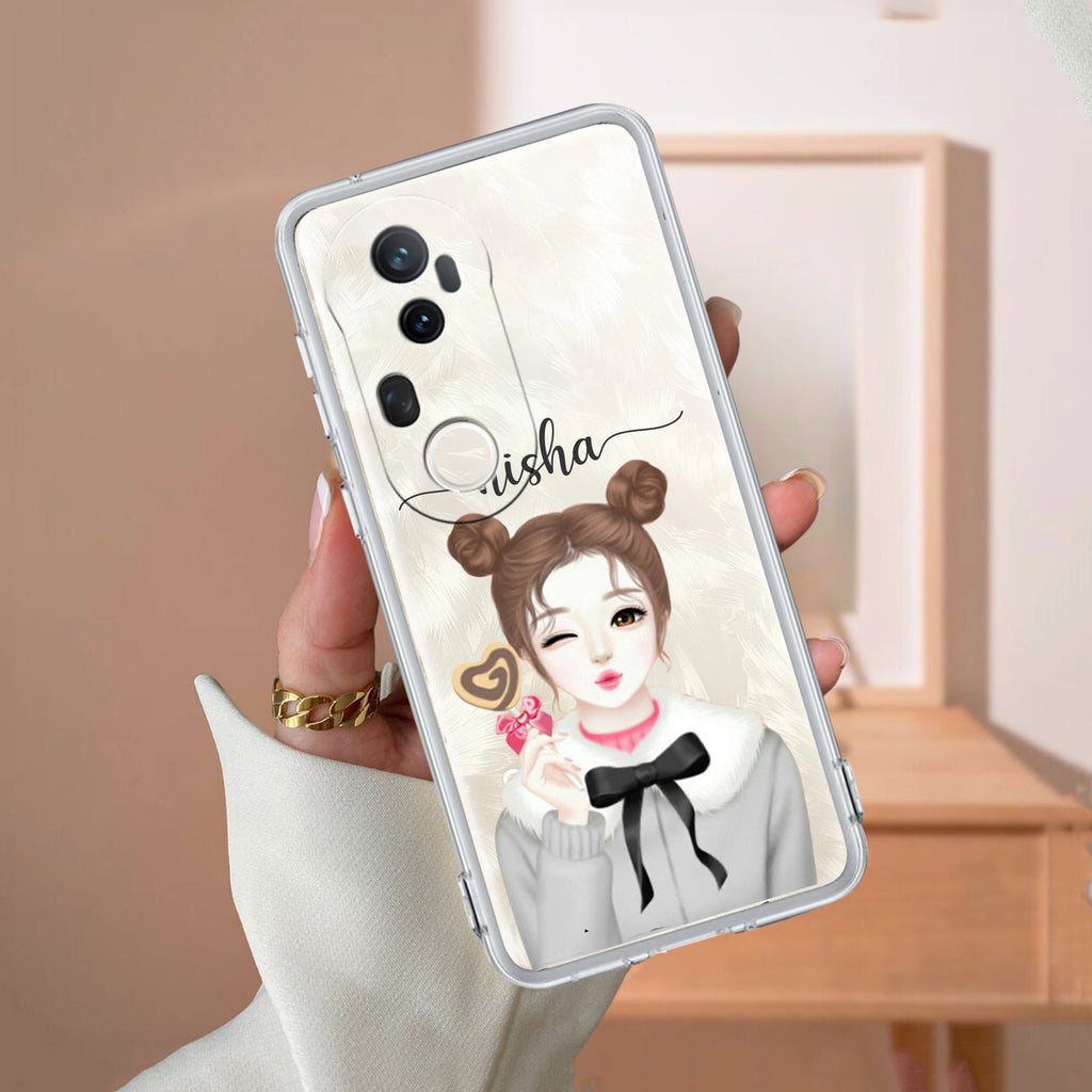 Candy Wink Customize Transparent Silicon Case For Vivo