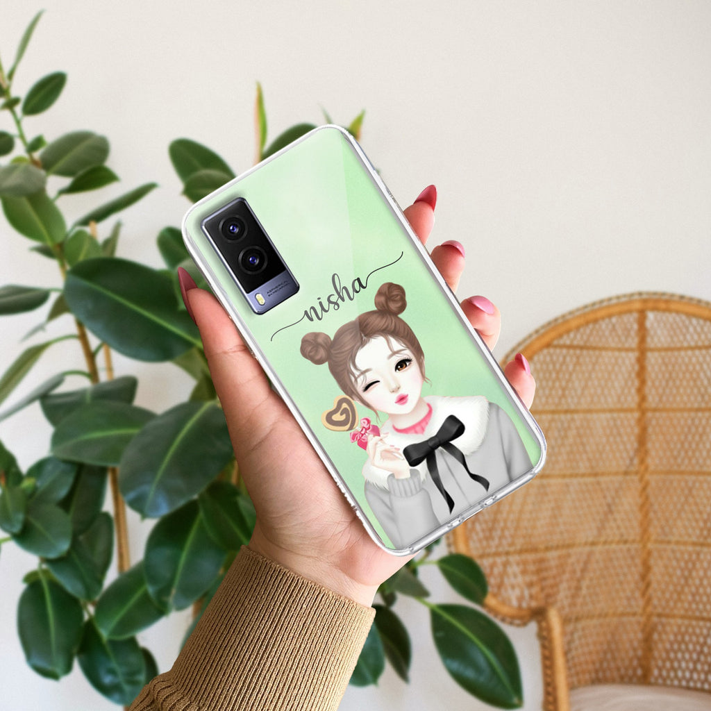 Candy Wink Customize Anti Yellow Case For Vivo V21e 5G