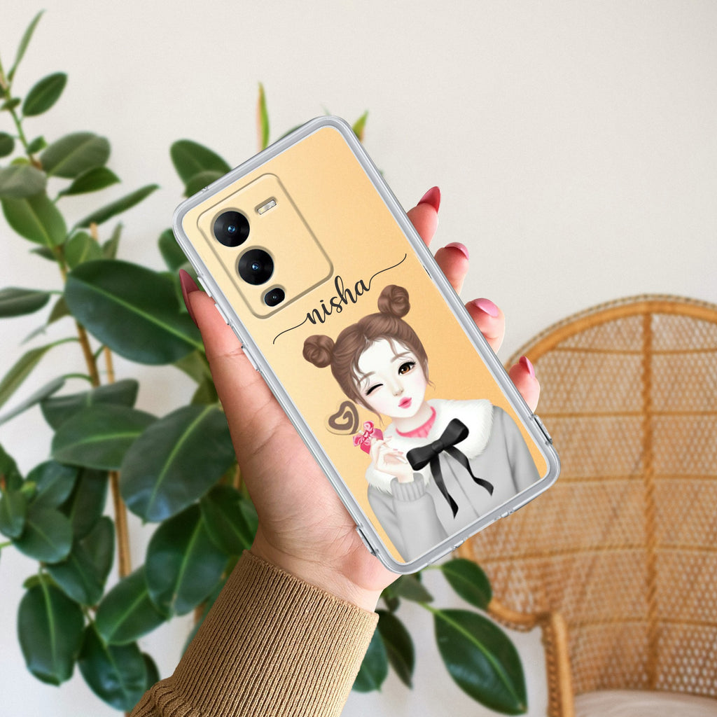Candy Wink Customize Anti Yellow Case For Vivo V25 Pro 5G