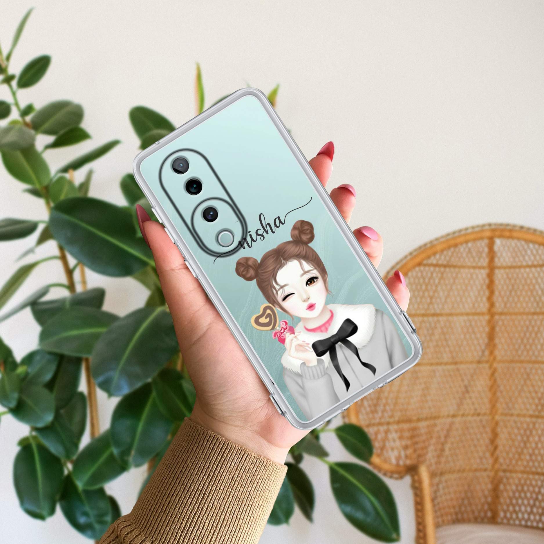 Candy Wink Customize Transparent Silicon Case For Vivo