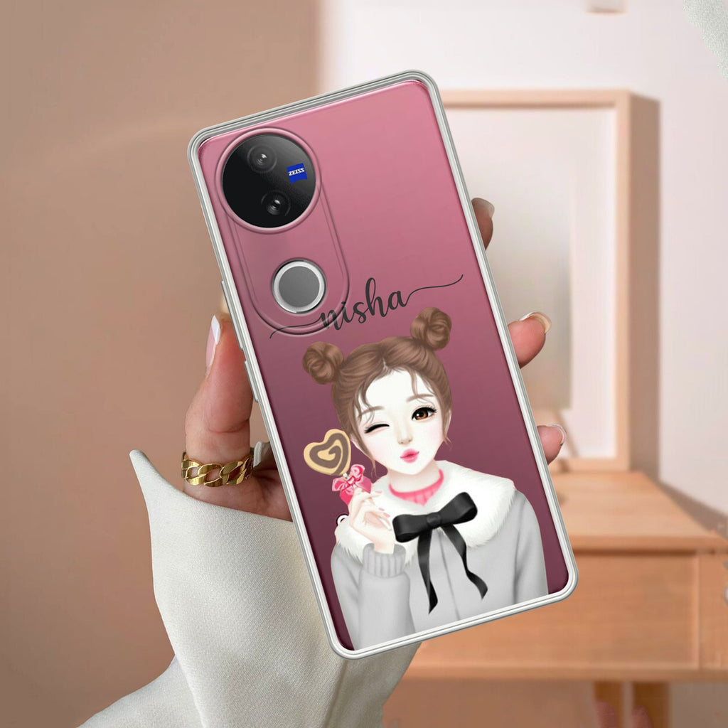 Candy Wink Customize Transparent Silicon Case For Vivo