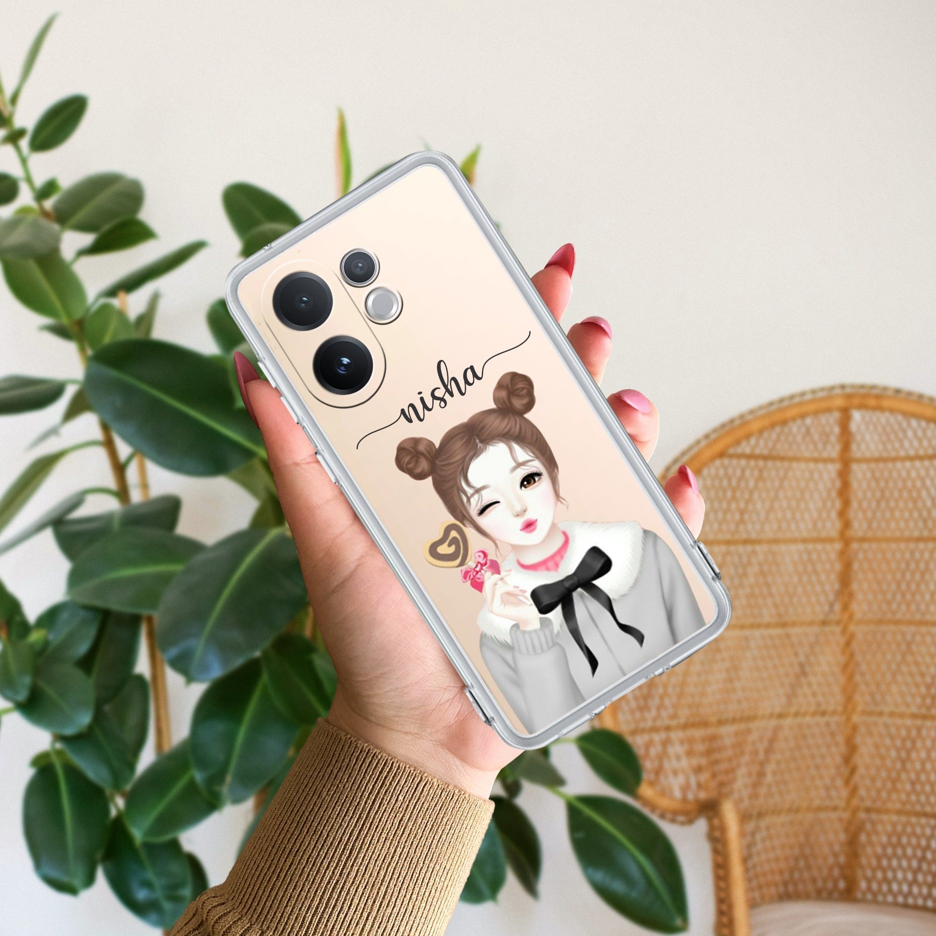 Candy Wink Customize Transparent Silicon Case For Vivo V60 5G