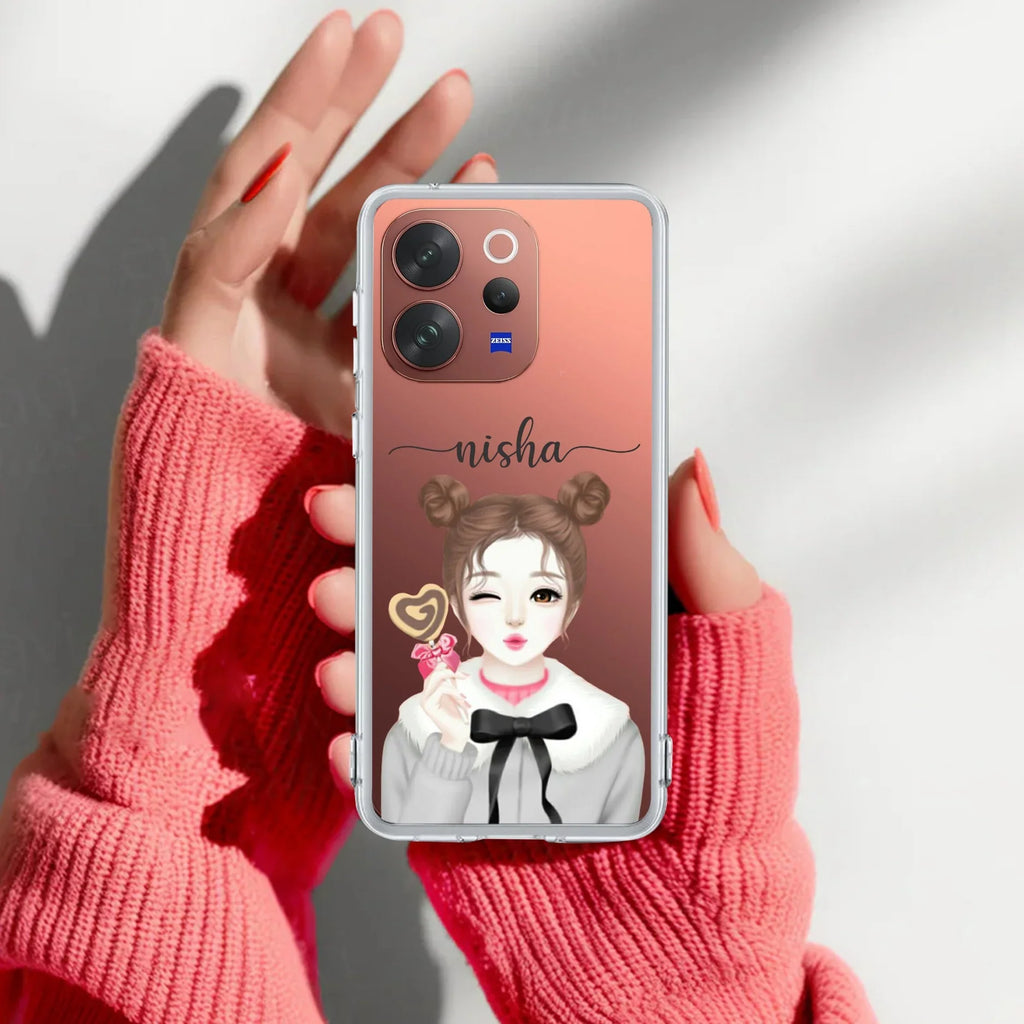 Candy Wink Customize Transparent Silicon Case For Vivo V23 Pro 5G