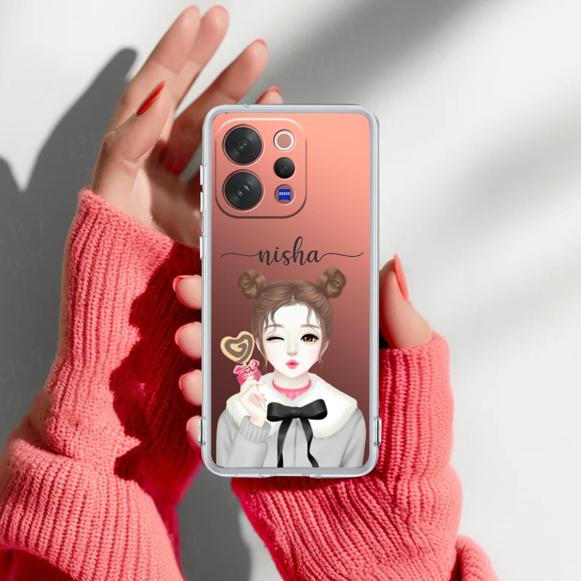 Candy Wink Customize Transparent Silicon Case For Vivo V70 Elite 5G