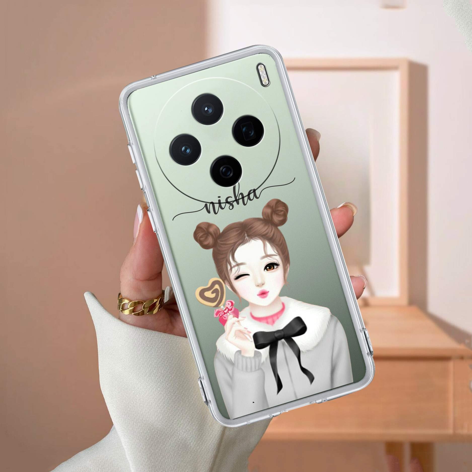 Candy Wink Customize Transparent Silicon Case For Vivo