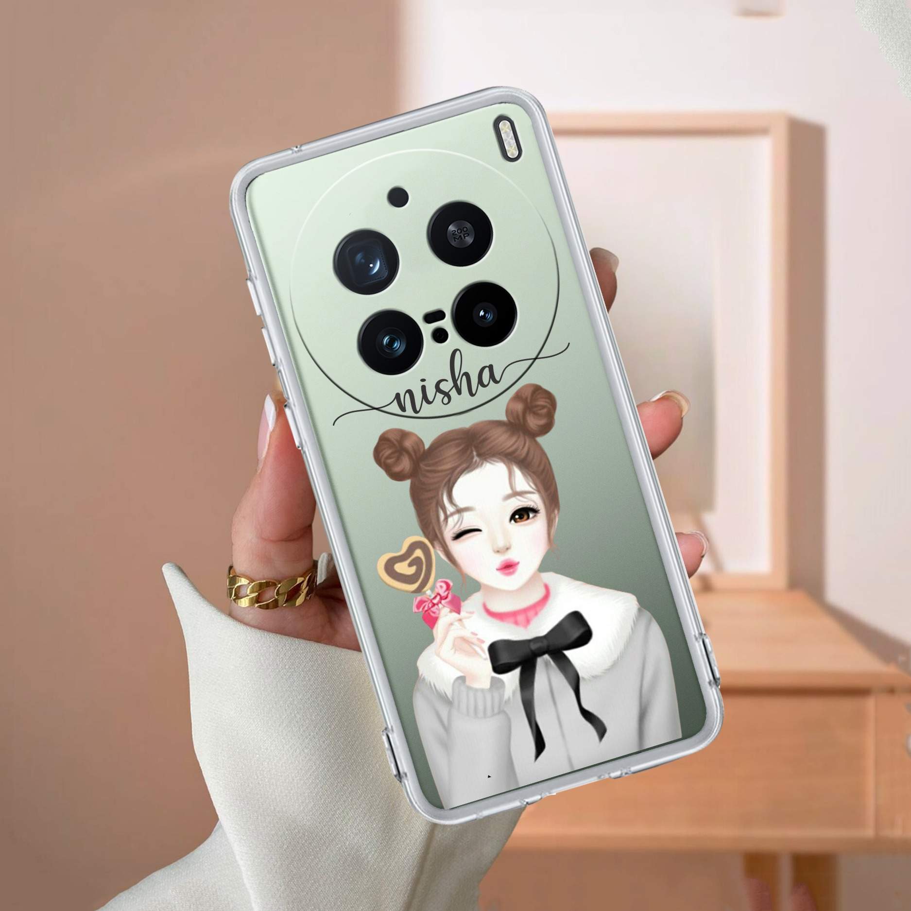 Candy Wink Customize Transparent Silicon Case For Vivo