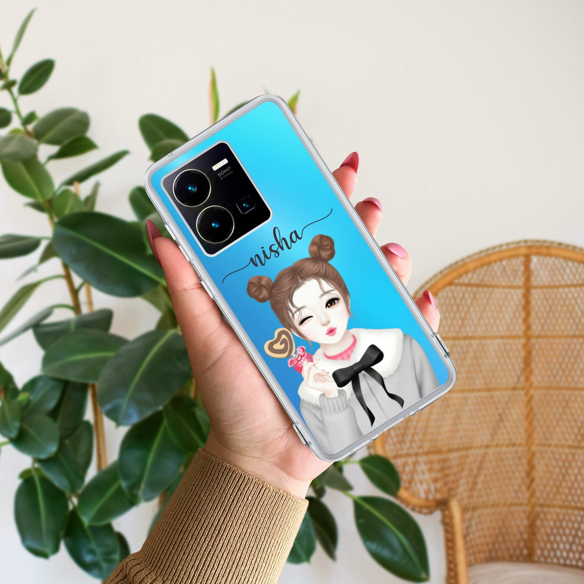 Candy Wink Customize Transparent Silicon Case For Vivo Y35