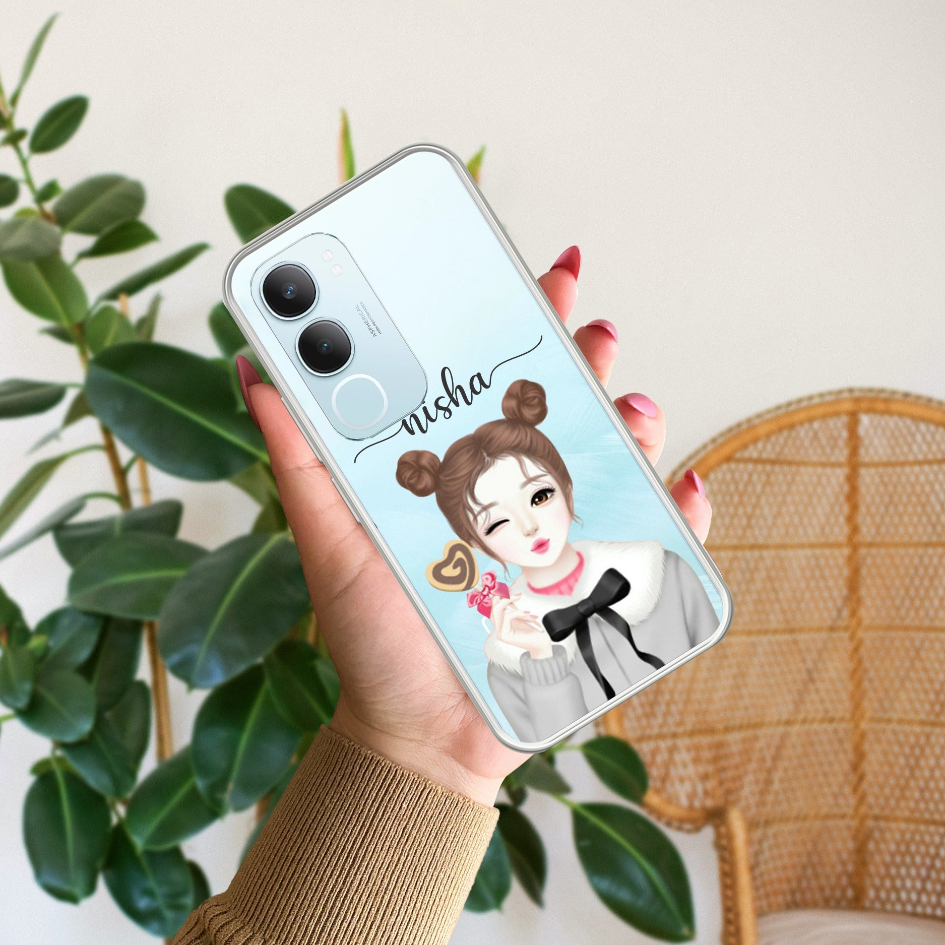 Candy Wink Customize Transparent Silicon Case For Vivo Y29 5G