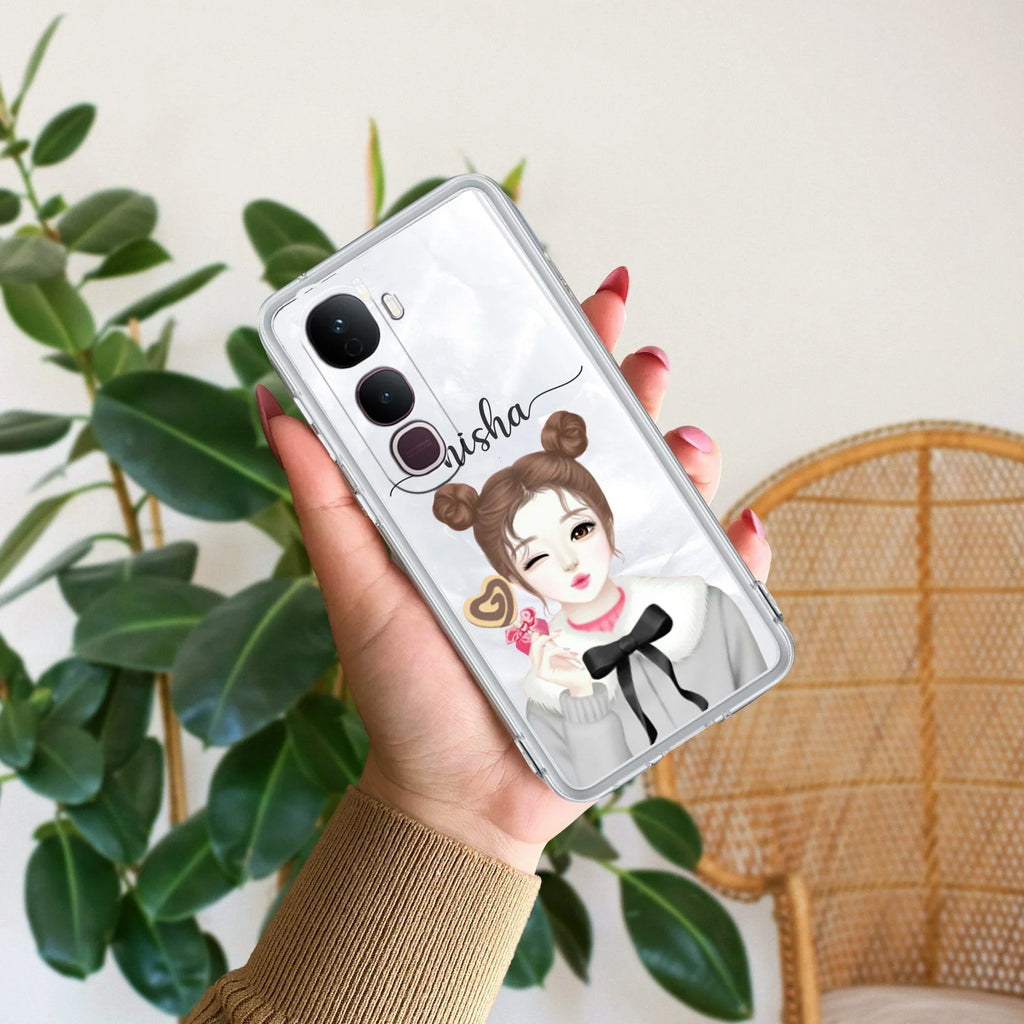 Candy Wink Customize Transparent Silicon Case For Vivo - ShopOnCliQ