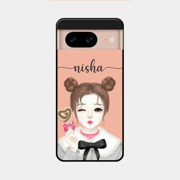 candy wink glossy metal case cover for Google Pixel 8 5G