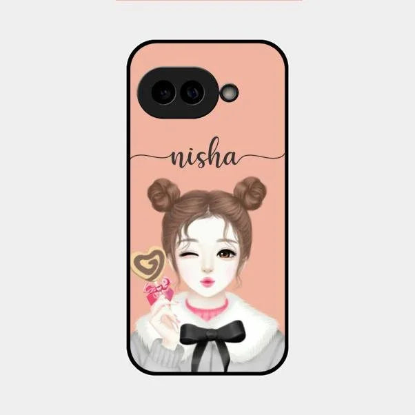 candy wink glossy metal case cover for Google Pixel 9A 5G