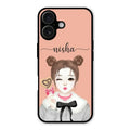 candy wink glossy metal case cover for iPhone 16 Plus