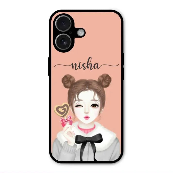 candy wink glossy metal case cover for iPhone 17