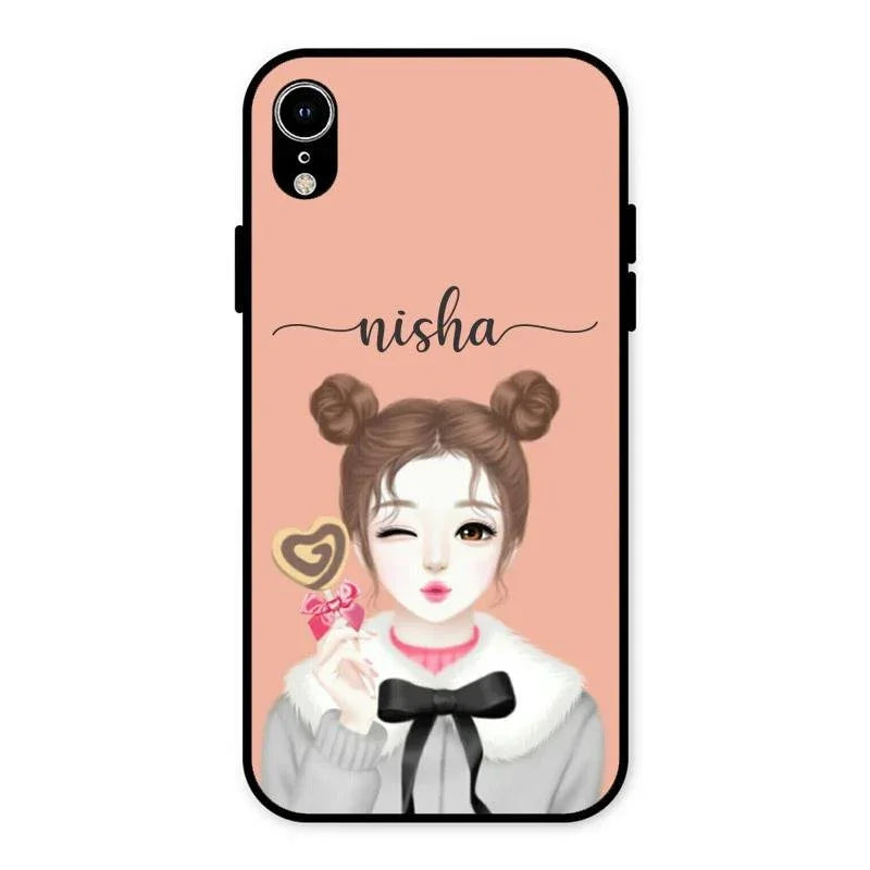 candy wink glossy metal case cover for iPhone XR