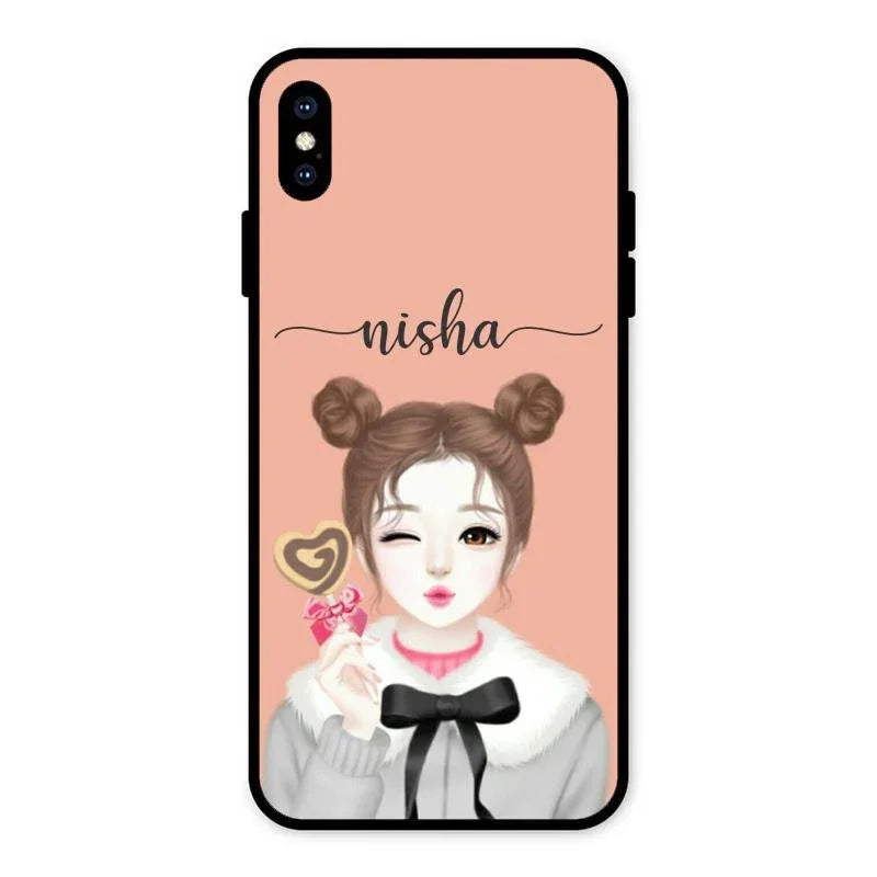 candy wink glossy metal case cover for iPhone XS Max