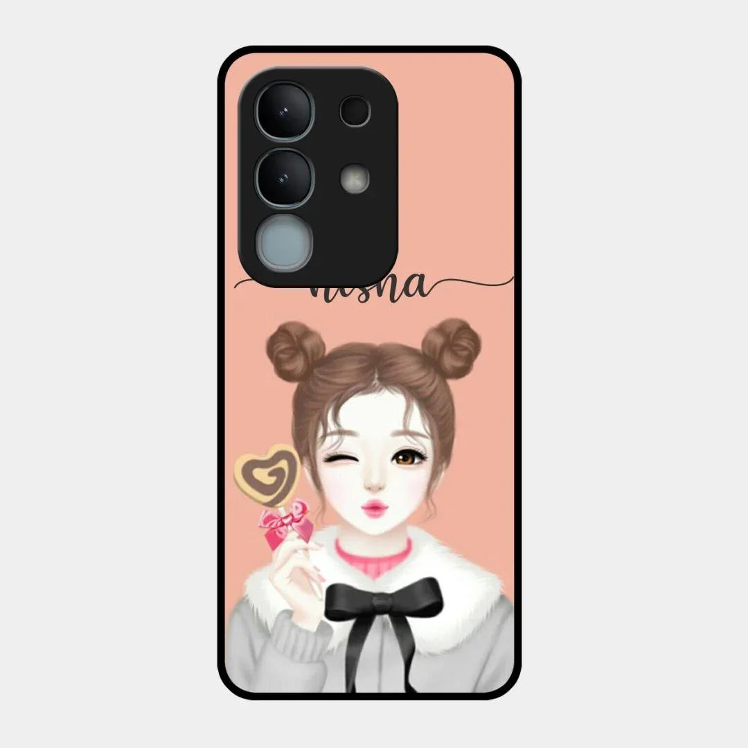 candy wink glossy metal case cover for iQOO Z10x 5G