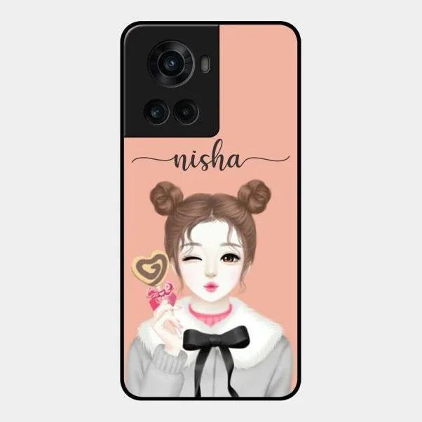 candy wink glossy metal case cover for Oneplus 10R 5G