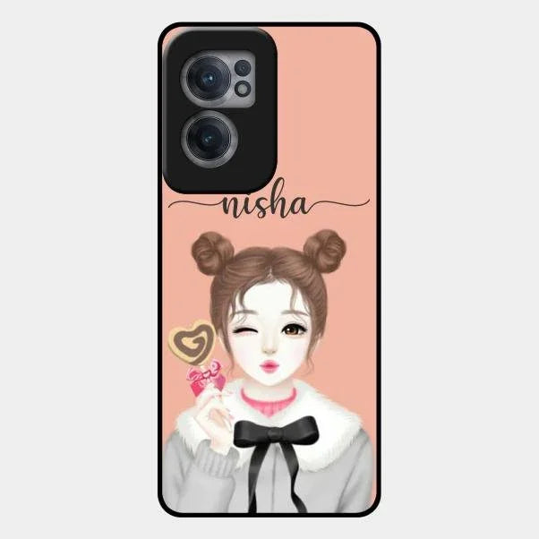 candy wink glossy metal case cover for Oneplus Nord Ce 2 5G