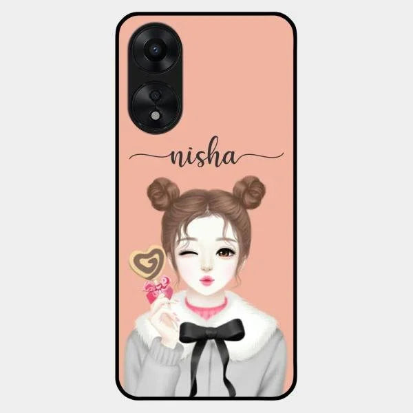 candy wink glossy metal case cover for Oppo A78 5G