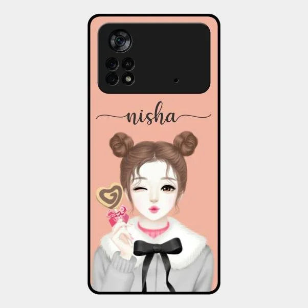 candy wink glossy metal case cover for Poco X4 Pro 5G