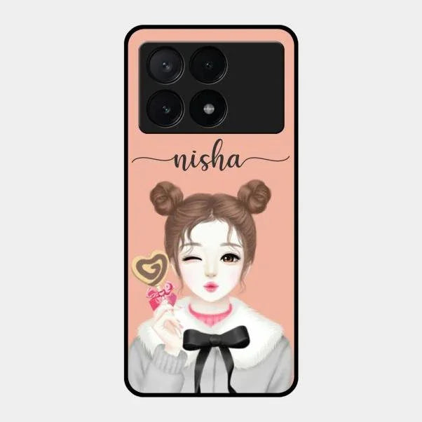 candy wink glossy metal case cover for Poco X6 Pro 5G