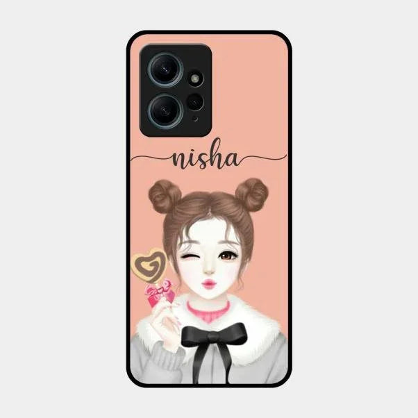 candy wink glossy metal case cover for Redmi Note 12 4G