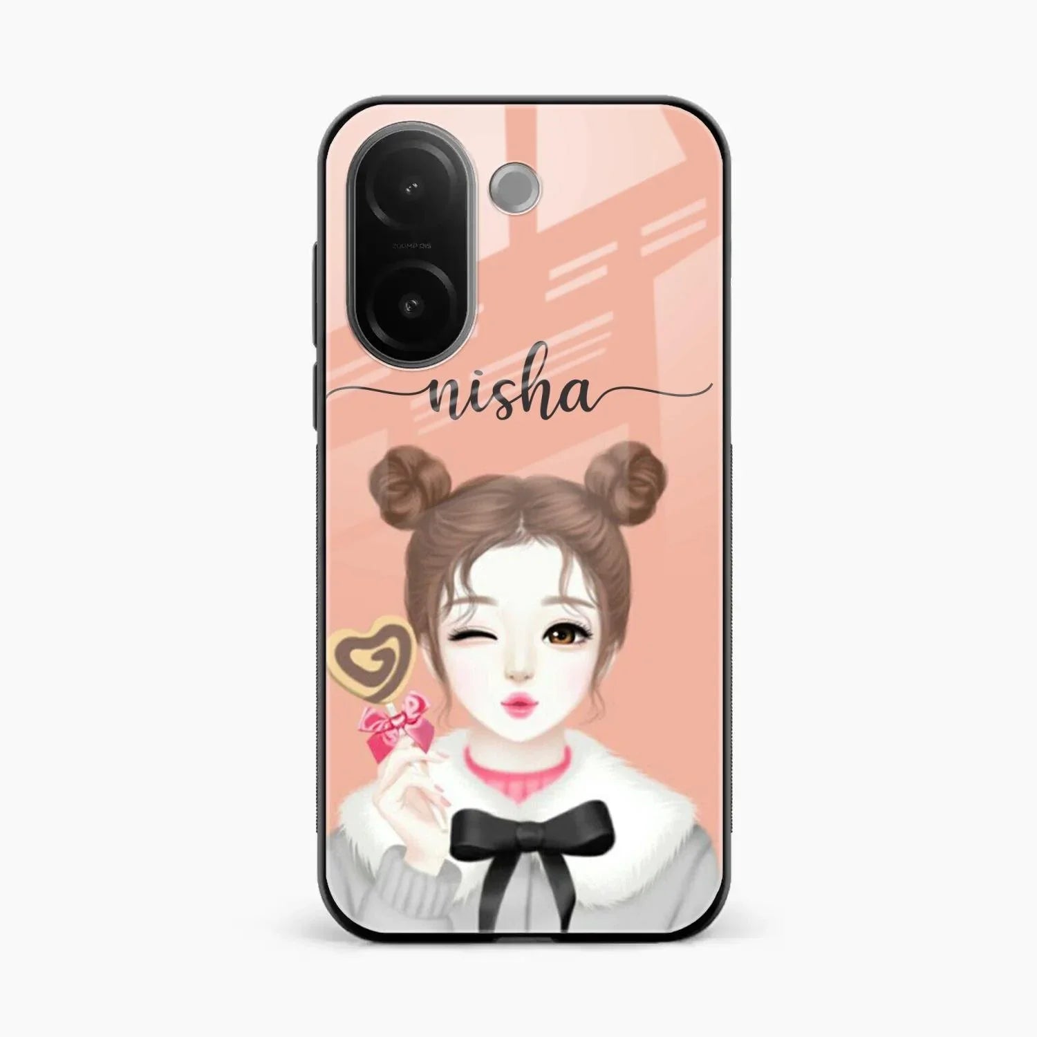 candy wink glossy metal case cover for Vivo V60e 5G