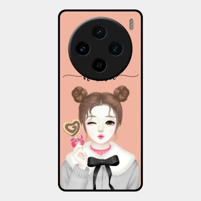 candy wink glossy metal case cover for Vivo X100 5G
