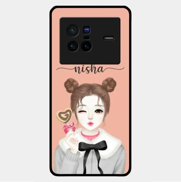 candy wink glossy metal case cover for Vivo X80 5G