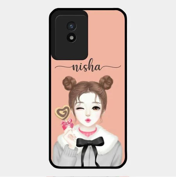 candy wink glossy metal case cover for Vivo Y02T