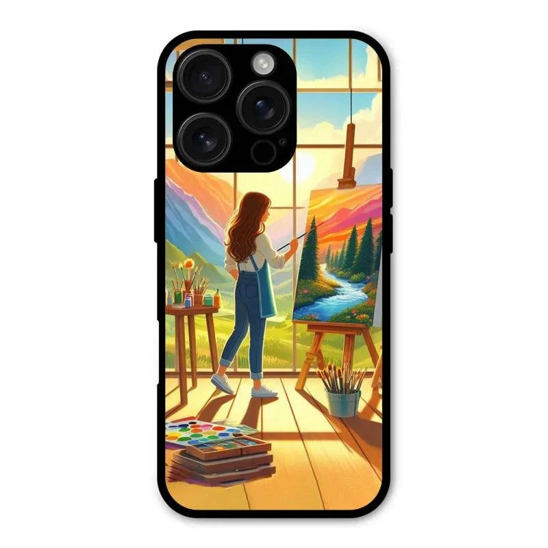 Canvas of Dreams Glass Case Cover For iPhone 16 Pro Max