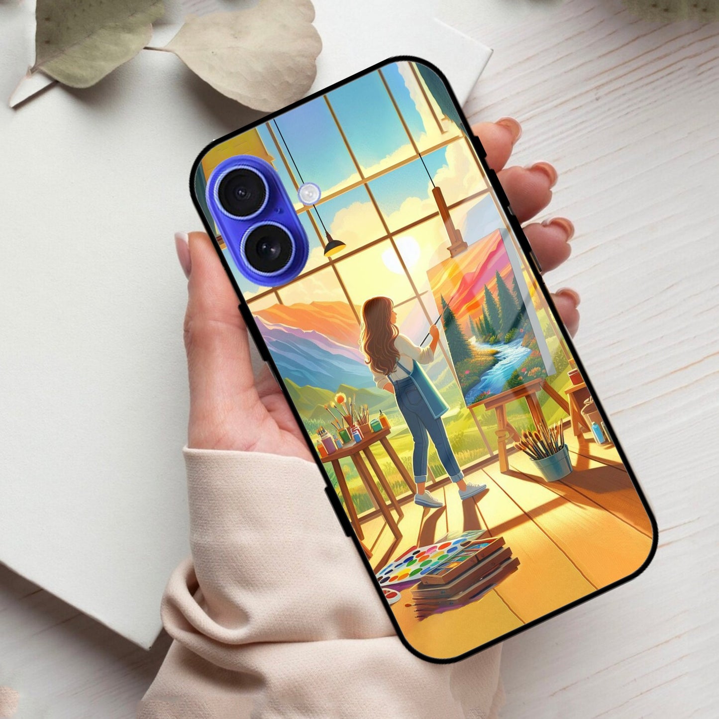 Canvas of Dreams Glass Case Cover For iPhone