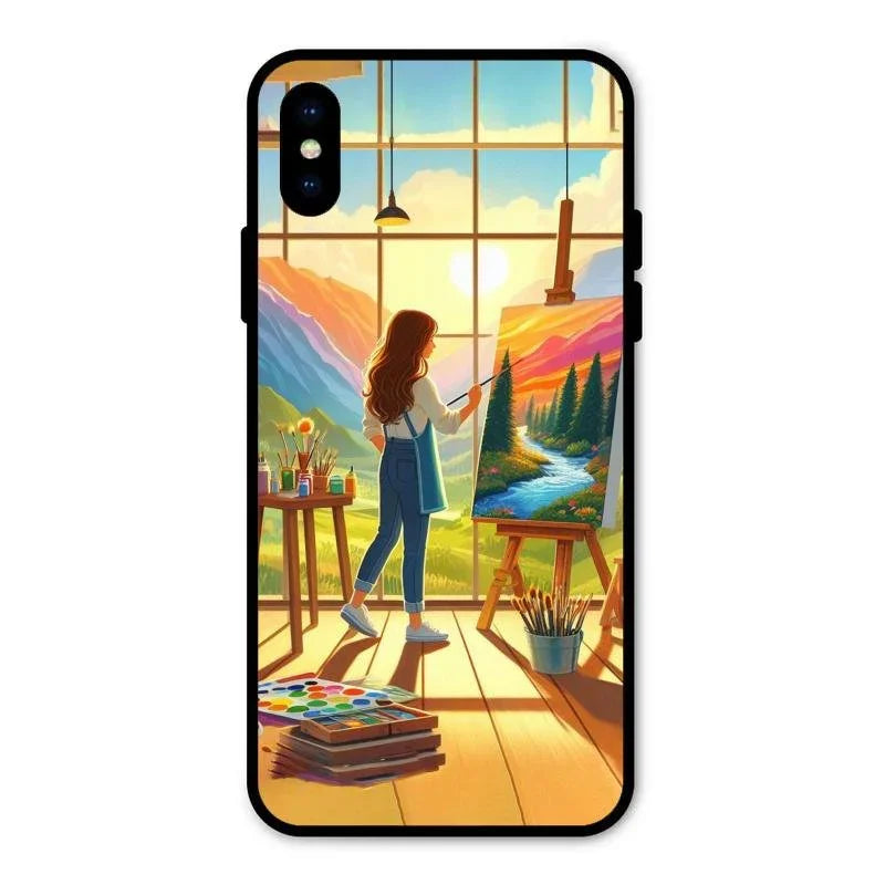 Canvas of Dreams Glass Case Cover For iPhone XS