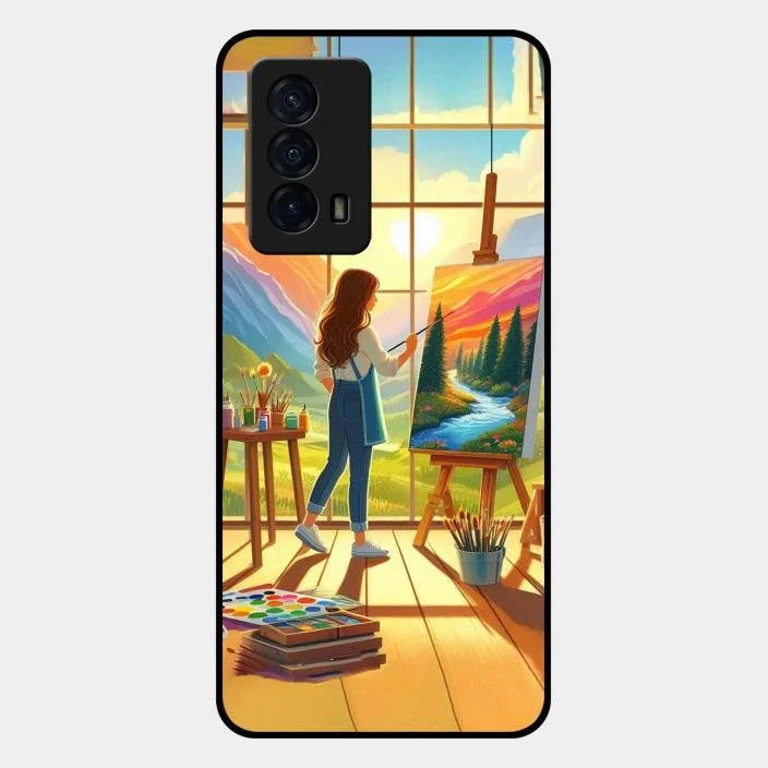 Canvas of Dreams Glass Case Cover For Iqoo Z5 5G