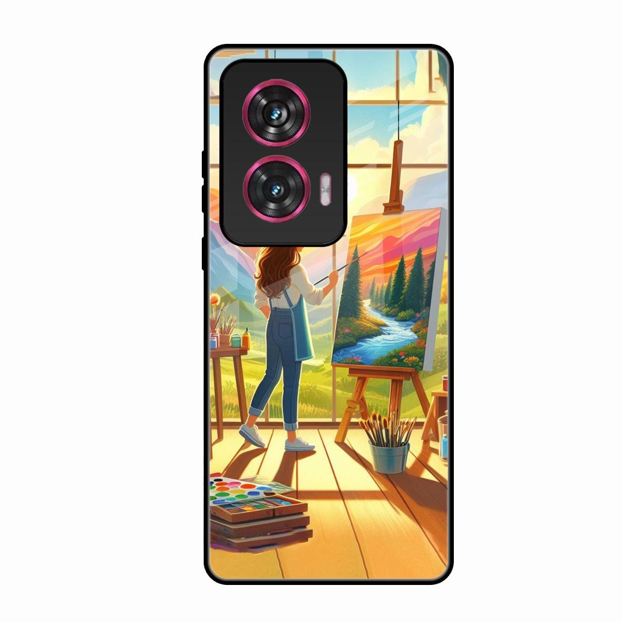 Canvas of Dreams Glass Case Cover For Motorola Edge 50 Fusion 5G