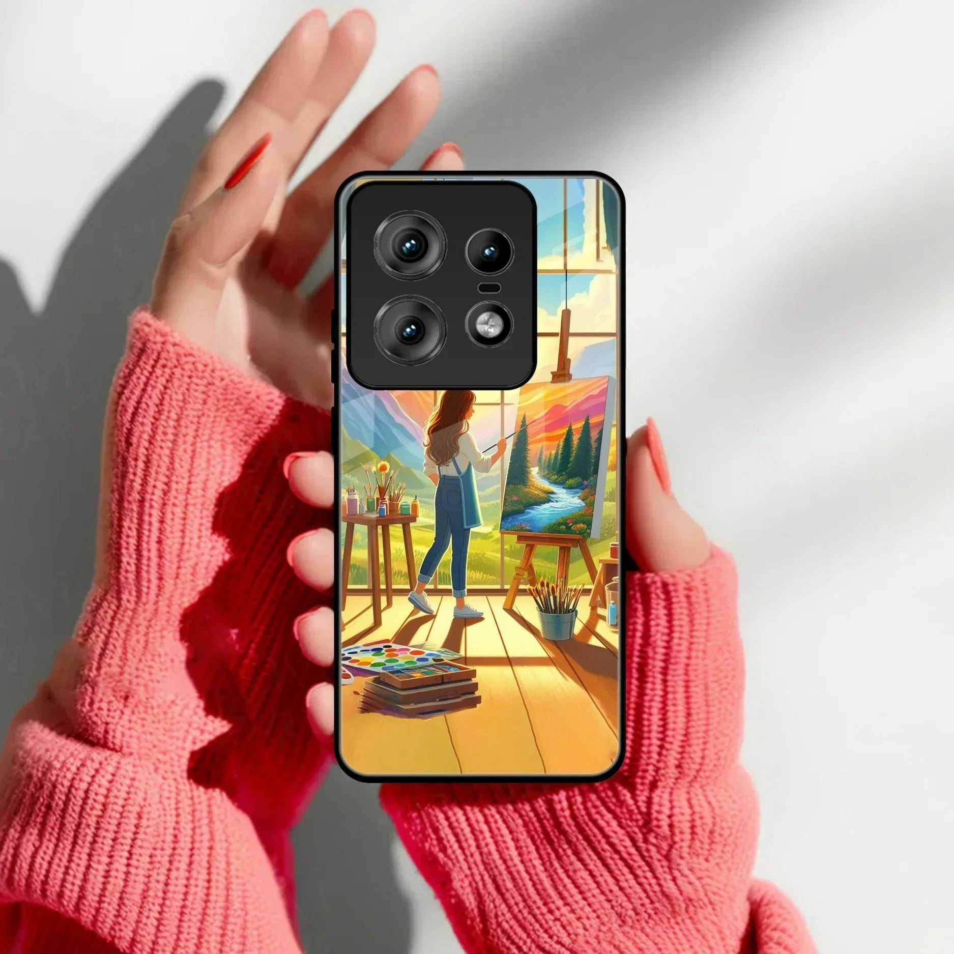 Canvas of Dreams Glass Case Cover For Motorola - ShopOnCliQ